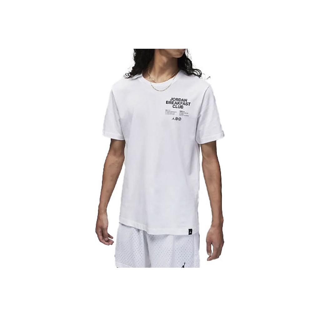 Jordan American Retro Simple Letter Print Round Neck Casual Short Sleeve T-Shirt Men Tops White DQ7385-100