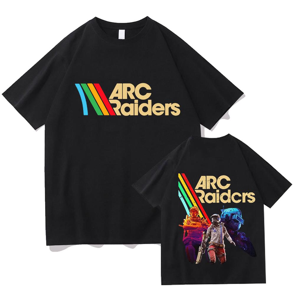 ARC Raiders Striped T Shirts ARC Hot Game Survival Evolved Tees Gifts for Gamer Cotton T-shirts Unisex Vintage Game Lovers Tops