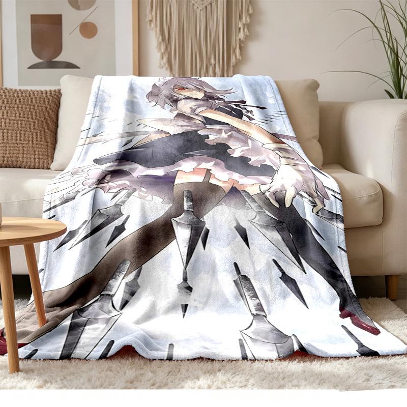 Touhou Project Soft and comfortable flannel Suitable for sofas living rooms outdoor camping travel and also makes a great anniversary gift