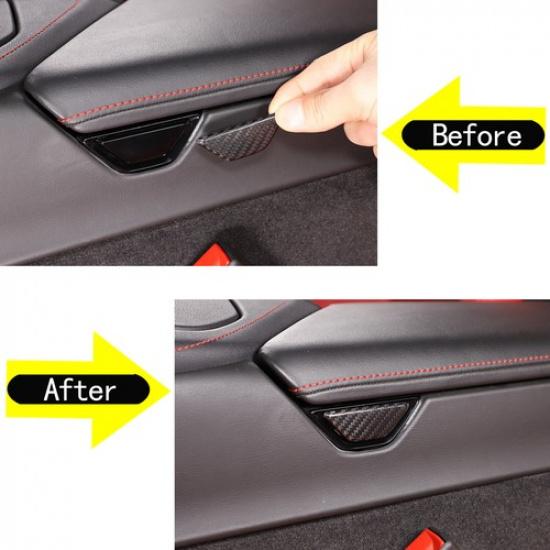 Dry Carbon For Corvette C8 Z06 Z51 Car Armrest Swtich Button Patch Styling Trim
