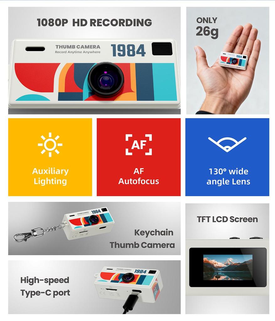 G6 1080P Retro Sports Camera for Travel & Outdoor Photography