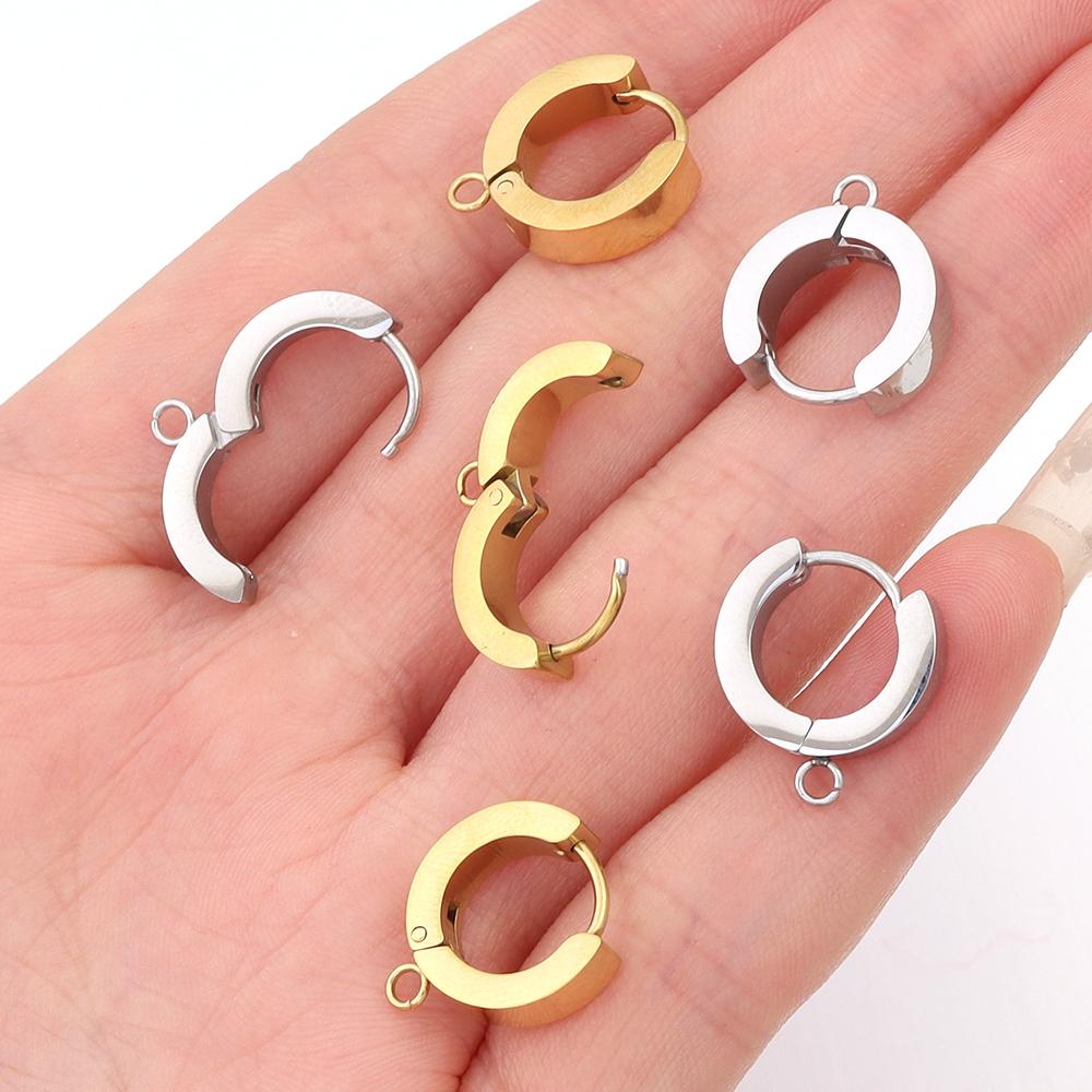 2Pcs/bag Stainless Steel Earrings Hook Earring Open Jump Rings for Jewelry Accessories DIY Earrings Making  Hanging Components