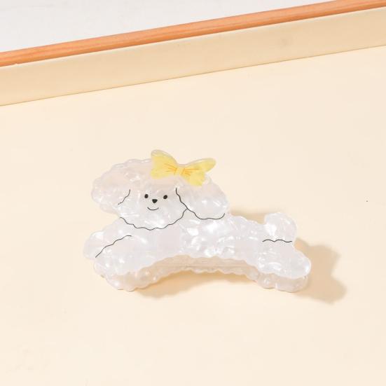 Hair Claw Cartoon Dog Shape Anti-slip Teeth Back Head Hair Clip Multiple Colors Available Versatile Hair Accessory