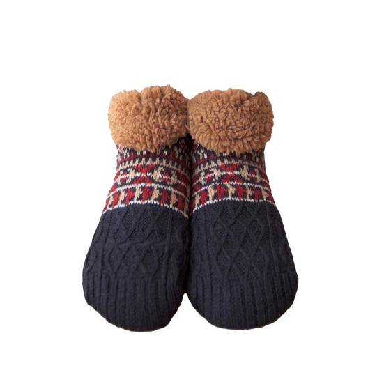 1 Pair Winter Floor Socks Thickened Fuzzy Plush Jacquard Warmth Retention Anti-slip Sole Leg Warmer Fall Winter Floor Socks Holiday Gift