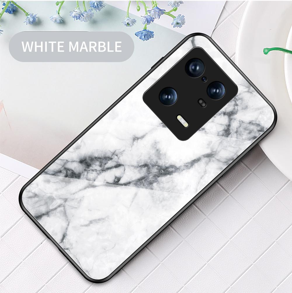 Casing For Xiaomi 11 Lite 5G NE 13 13T Pro 13 Lite 13 Ultra Redmi 12 Note 8 2021 13 Pro+ Case Marbled Tempered Glass Case Back Cover