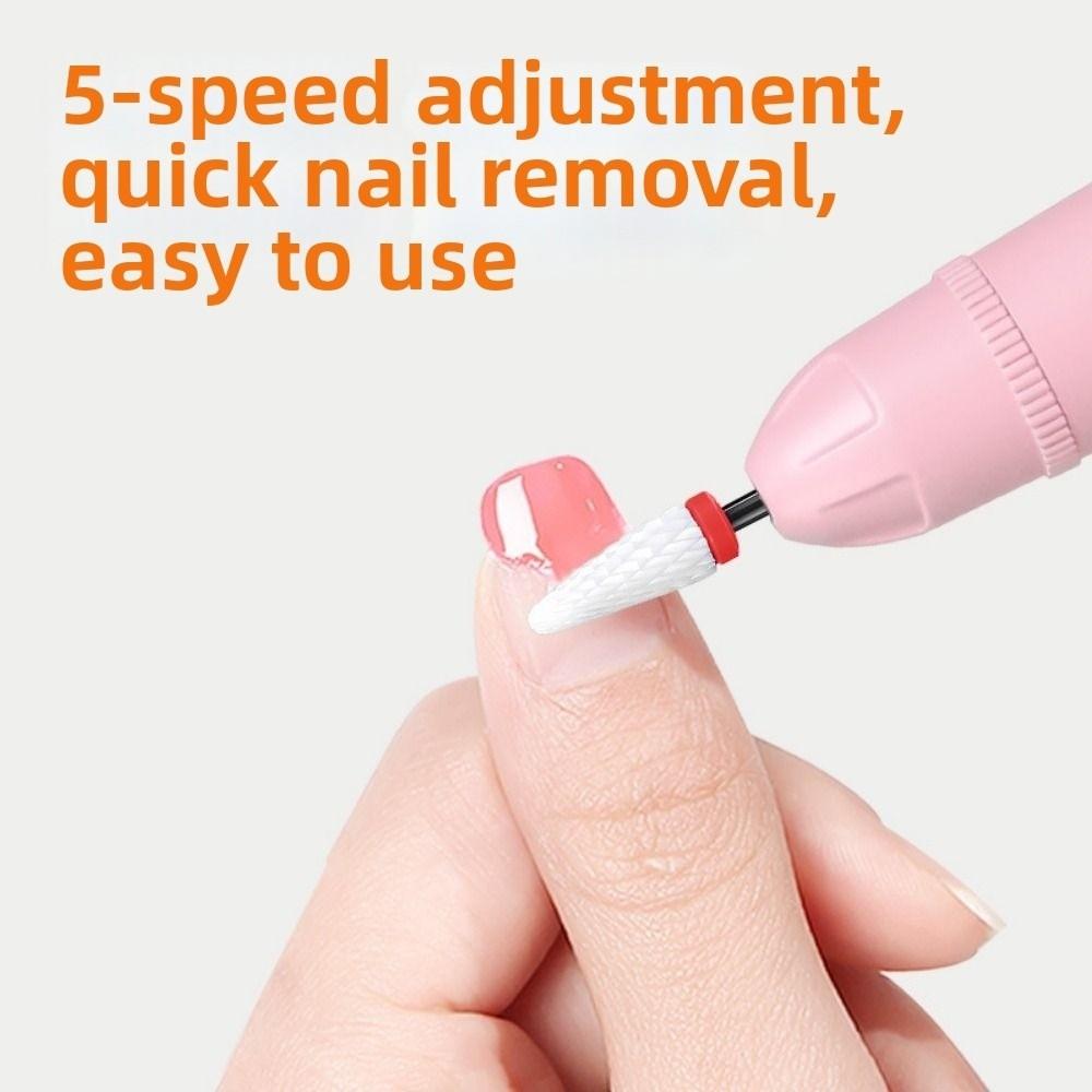6 Grinding Head Nail Drill Machine 2-In-1 Electric Nail Drill UV Nail Polish Remover Household