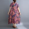 DIMANAF New 2026 Women Plus Size Summer Beach Long Dress Sundress Loose Casual Maxi Elegant Lady Print Dress