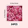 24pcs, Love Theme Scrapbook Paper, Valentine's Day, A5 Size, DIY Journal, Material Paper, Patchwork, Photo Album, Crafts