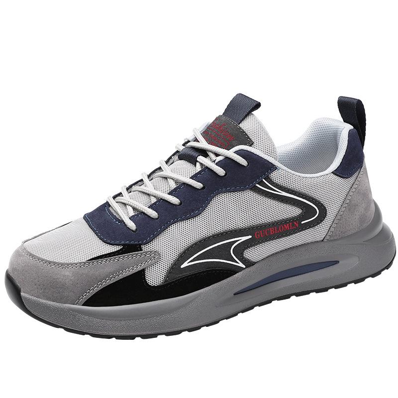 New Men's Shoes Breathable Mesh Lace-up Dad Shoes Men's Running Casual Sports Shoes