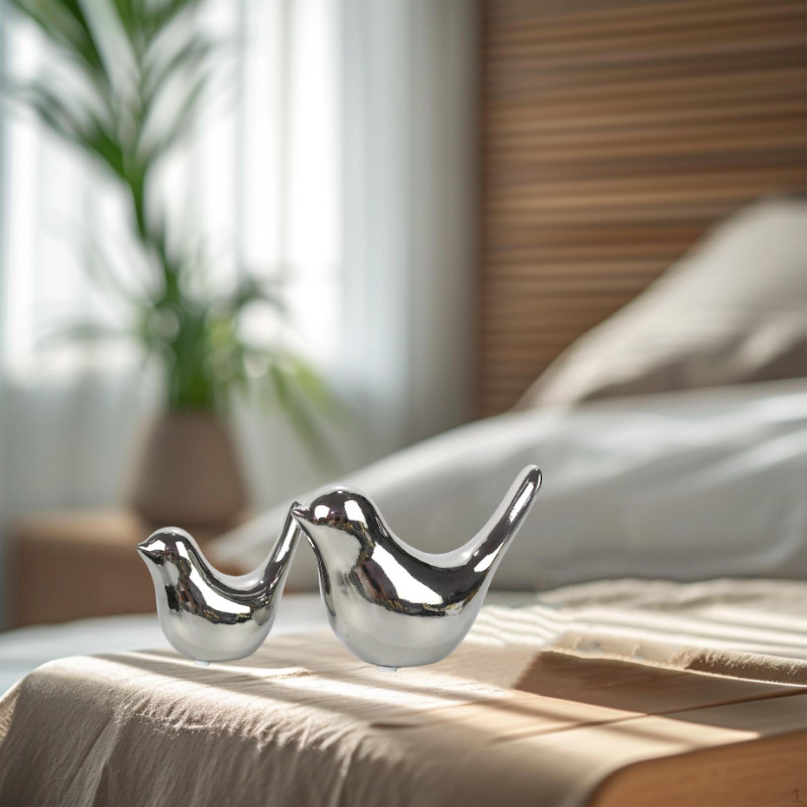 

2 шт. Статуэтки птиц, скульптуры животных, художественные поделки, настольное украшение, современное для полки