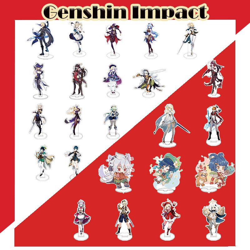 Genshin Impact Barbatos Keqing Barbara Hutao Acrylic Figure Stand Ideal For Decor