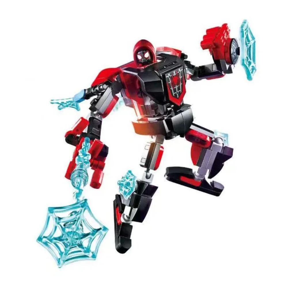 Heiß Superhelden Actionfigur Baustein Spiderman Miles Iron Man War Machine MOC Zusammenbau Baustein Spielzeugmodell für Kinder