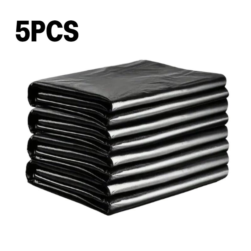 5/10PCS Black Oversized Garbage Bags Household Kitchens Factories Street Outdoor Collecting Fallen Leaves Disposable Garbage Bag