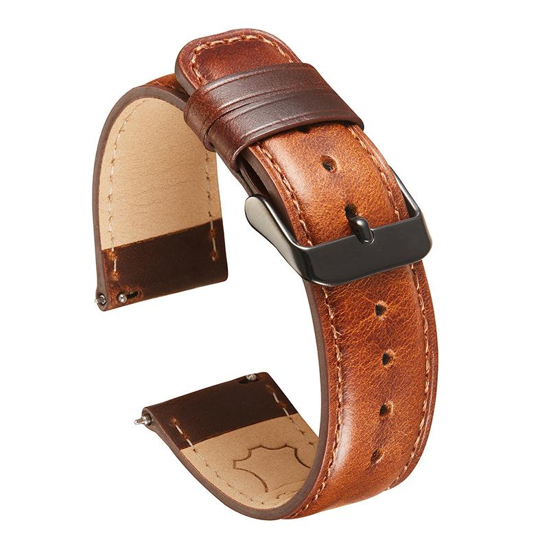 

Ремінець для годинника швидкого зняття справжньої шкіри ремінець для годинника 20 мм 22 мм вінтажний олія віск шкіряний ремінець аксесуари для годинників 20mm