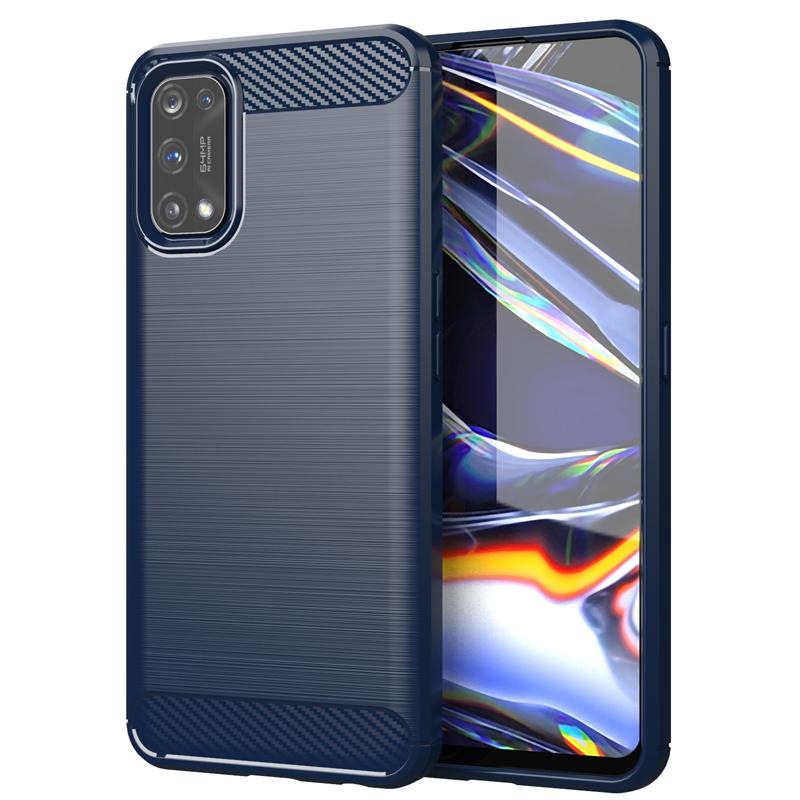 Für Oppo Realme 8 7 Pro Fall Abdeckung Realme 7 8 6 Pro 6S 7i Stoßfest Stoßstange Carbon Faser weiche Silikon Telefon Fall Realme 8 Pro