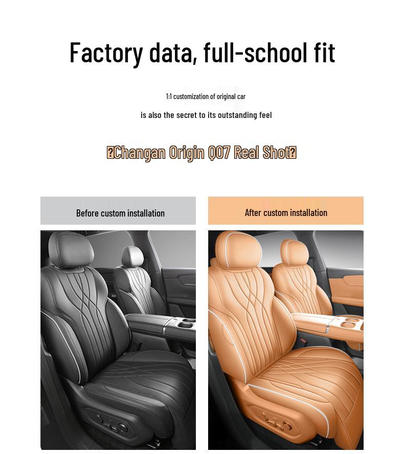 Changan Qiyuan Q07 Perforated Leather Car Seat Cover - Full Coverage for All Seasons