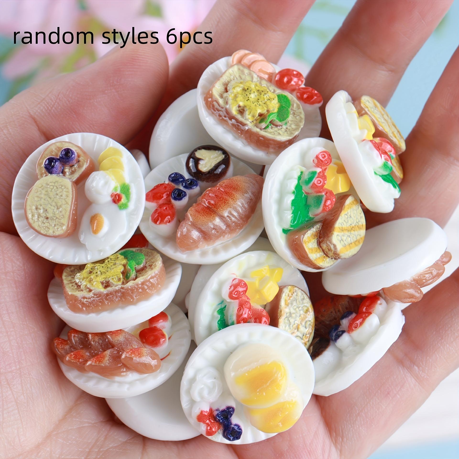 

Набор из 6 мини-десертных тарелок: Миниатюрные украшения для сада фей своими руками, аксессуары, декор для кукольного домика - подходят для детей старше 14 лет 6 pieces