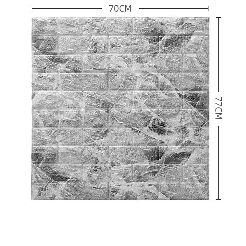 5/10pcs 70*77cm 3D Brick Wall Paper for Living Room Bedroom TV Wall Waterproof Self-Adhesive Wallpaper Foam DIY Wall Stickers