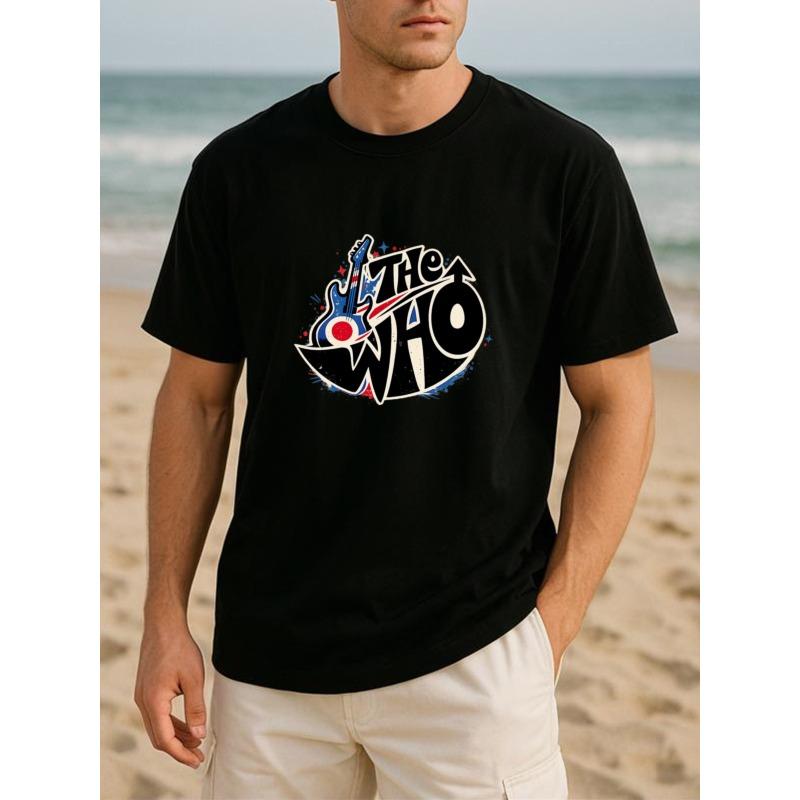Europäische Größe Ganzjahres-T-Shirt aus reiner Baumwolle für Fans, Einfaches und Modisches Herren-, Herren-Freizeit-Kurzarm-Rundhals-Gemustertes Bedrucktes T-Shirt