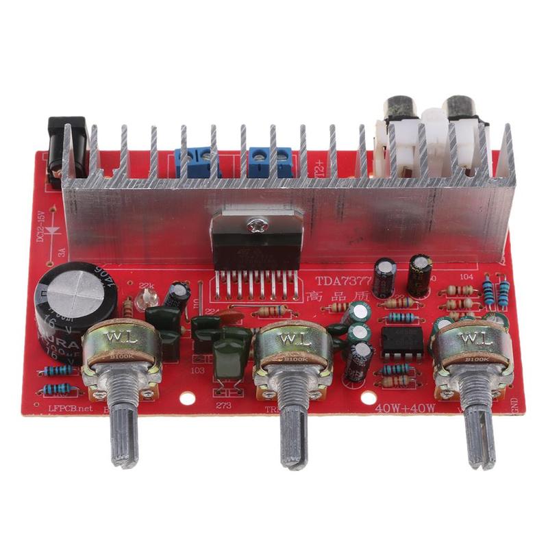 DC 12V DX 7377 Digital Audio Stereo Amplifier Board Module DIY 80W