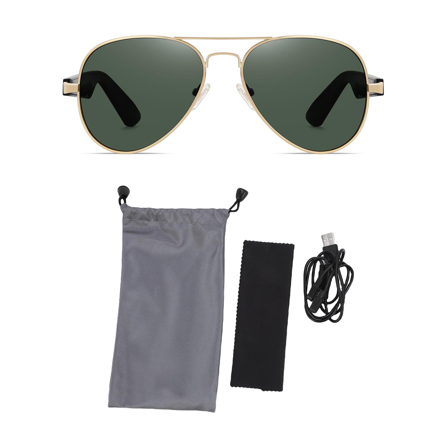 

Smart BT5.4 Glasses, Stylish Sunglasses with Open ear Audio, Voice Assistant, and Magnetic Charging Ideal for золотий