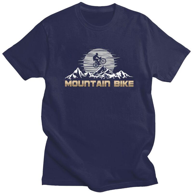 Custom Mountain Bike Tshirts for Men Short Sleeves Leisure T Shirt MTB Bicycle Cyclist Tshirts Loose Fit 100 Cotton Tees