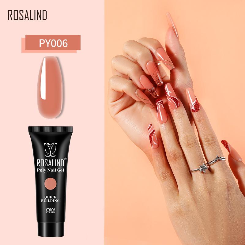ROSALIND 10/15ML Poly Nail Gel Semipermanent UV Crystal Acrylic Liquid Finger Extension Hybrid Varnish Base Top Coat Poly Nail Gel