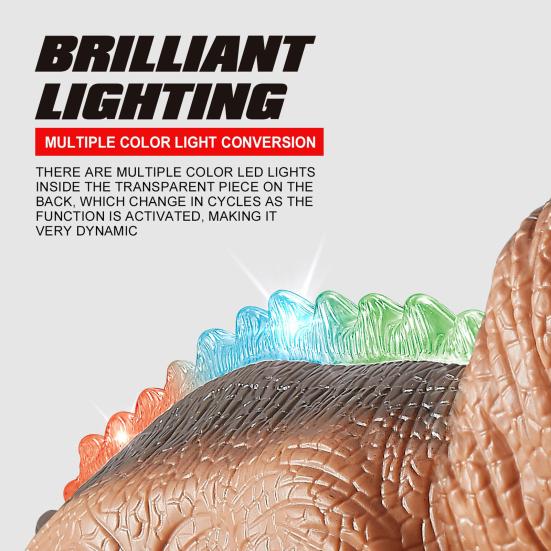 Remote Control Dinosaur Toy with Light Sound Movable Mouth Roaring Walking Tyrannosaurus Rex Figure Toddlers Boys Girls Simulated Dino Model Toy
