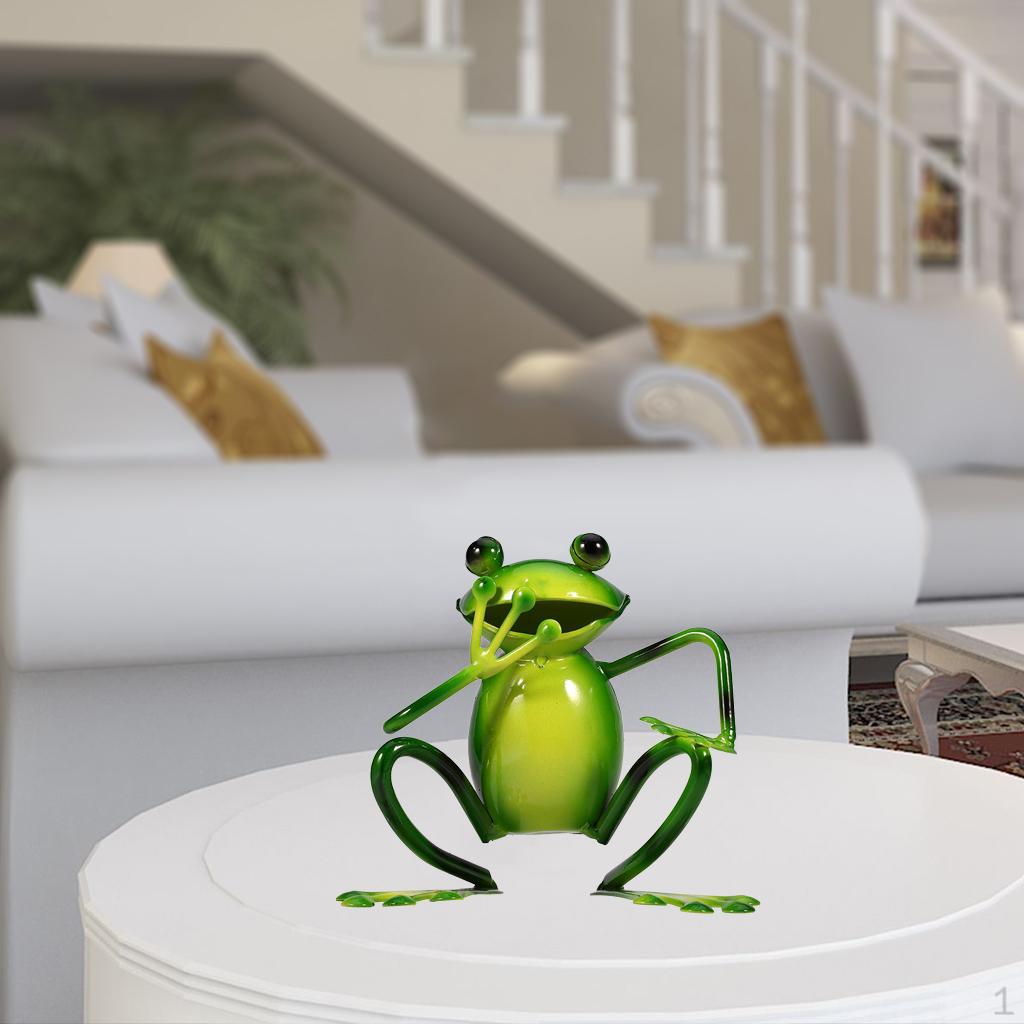 Frog Figurines Garden Living Room Decor – Mini Statue Cute Sculpture Home Ornament for