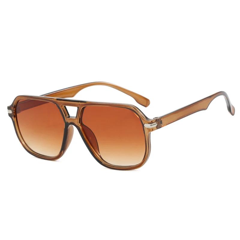 Luxury Trendy Twin Bridge Pilot Women Sunglasses Oversized Frame Classic Men Brand Design Sunglass Fishing Driving Eyewear Uv400