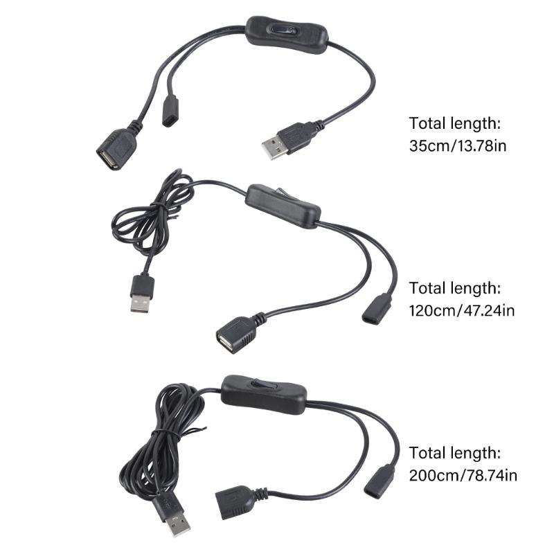 Port Charging Cable USB And Type C Extension Cord With For Phones Tablets Lights Speakers