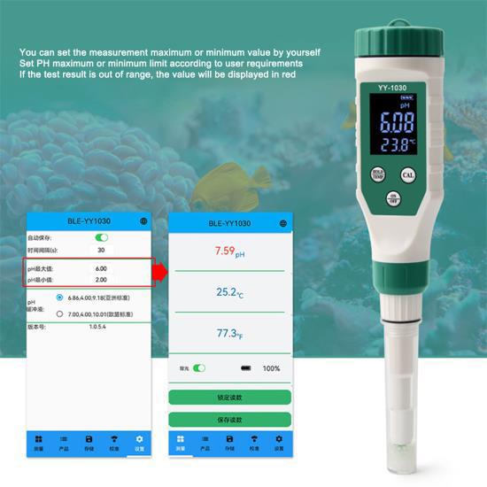 Smart Bluetooth PH Meter Digital PH Tester Dough Alkali Tester Soil Matrix Acidity Meter for Baby Food Supplement Cheese Cosmetics 