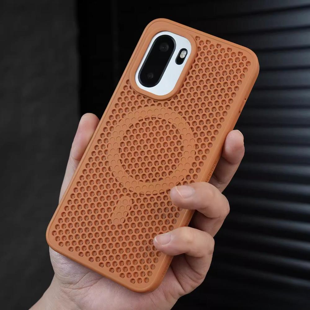 For OnePlus Ace 6T 15R Case New Hard PC+TPU Cooling Honeycomb Mesh Magnetic Shockproof Protective Cover For OnePlus Ace 6 Shell