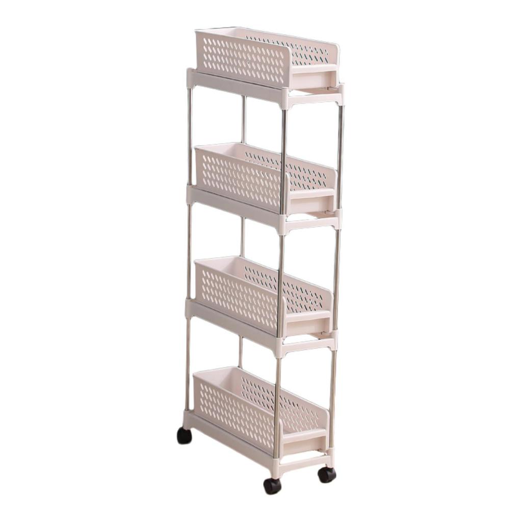 Utility Cart Sturdy Slim Storage Cart for Laundry Room Bathroom Narrow Place