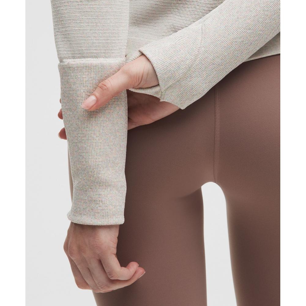 Lululemon Swiftly Tech Long Sleeve Shirt 2.0 Waist Length  Sparkle Light Ivory Rainbow Lurex