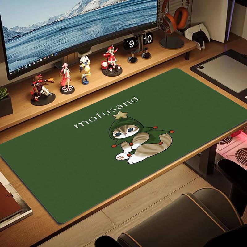Mofusand Large Size Mouse Pad Large Gaming Table Cushion Non-slip Laptop Tablet Big Mousepad XXL Mat Mini PC Playmat With Lock edge