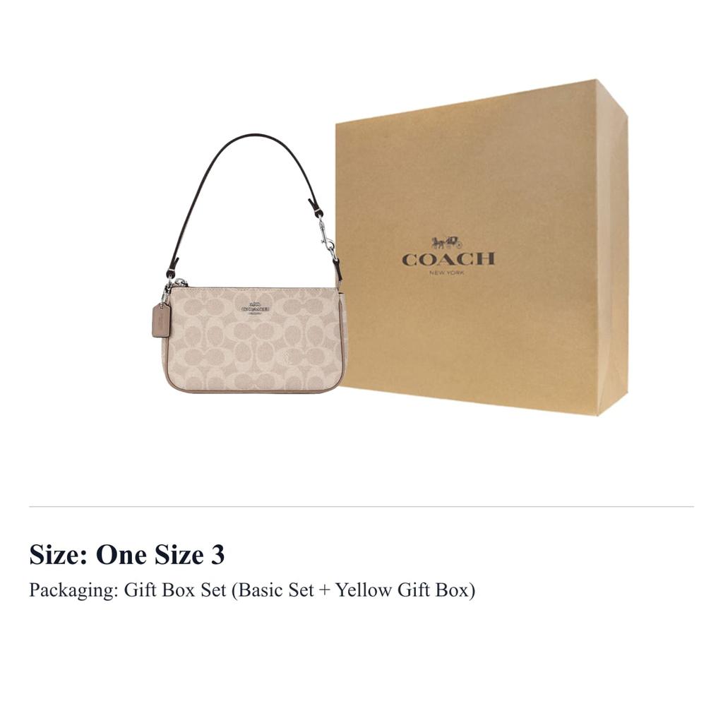 Coach Nolita PVC Leather Pochette Handbag Small Women's Apricot CW426-SVPWH