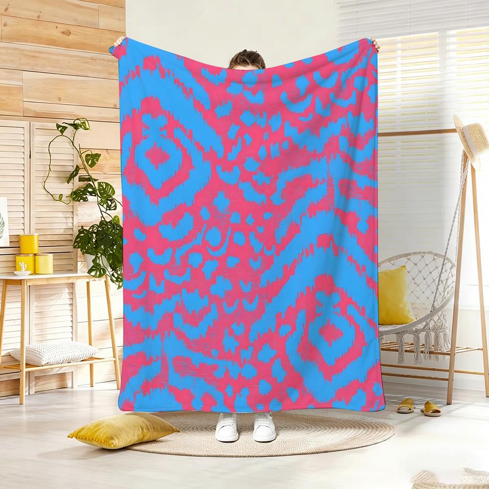 Anime Popula Dopamine Throw Lightweight 240G Flannel Blanket Soft Skin-Friendly For Summer Cooling