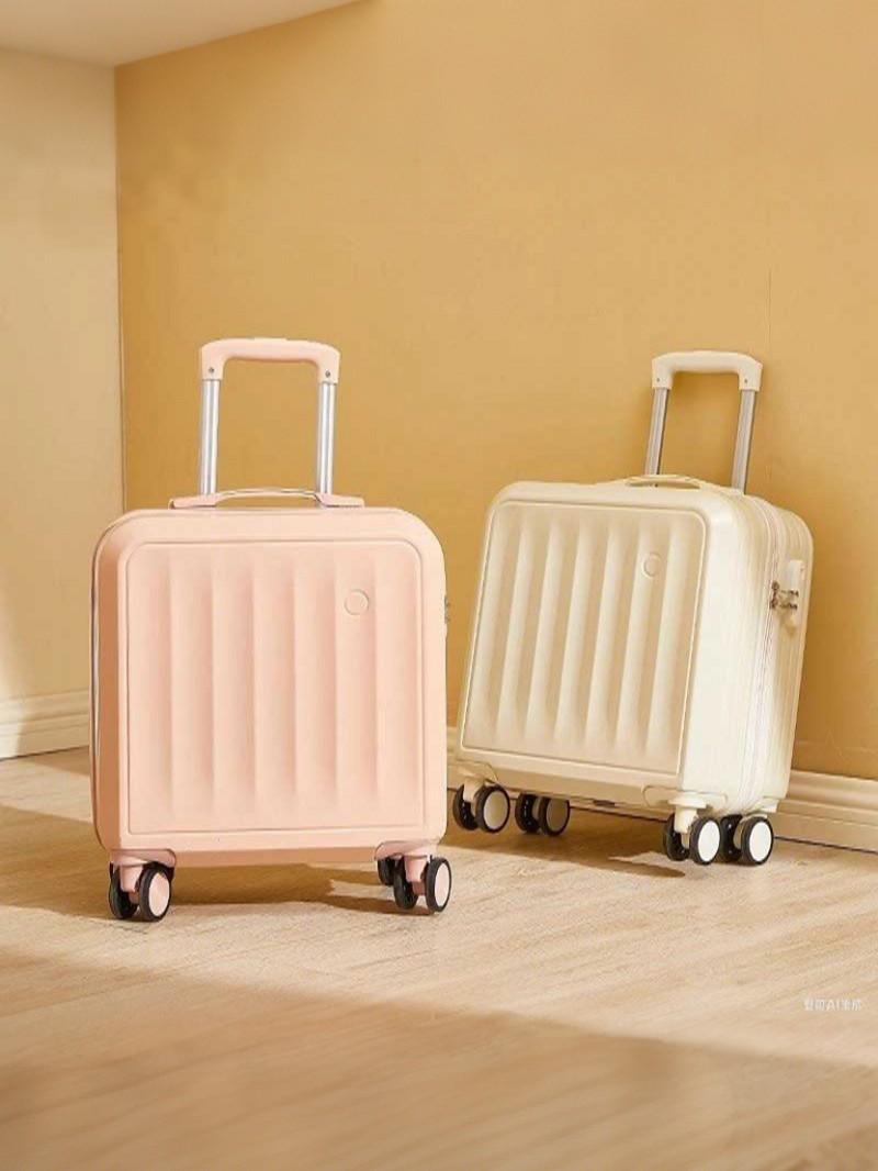 

Компактный 18-дюймовый женский чемодан для ручной клади: Легкая тележка ручной клади для путешествий с детьми и взрослыми 18-inch чёрный