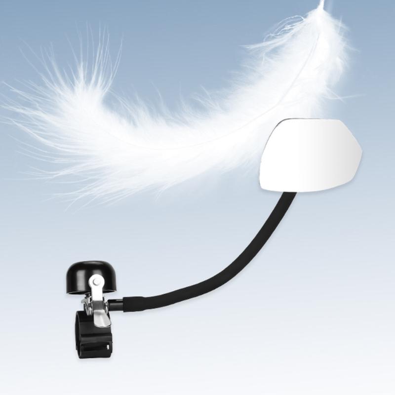 Bike Mirror Bells with 360 Regulable Aluminum Tube and Quickly Release Installation for Electric Bike Scooters