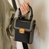 Today's fashion, retro, high-end portable box bag, simple temperament, versatile commuter messenger women's bag