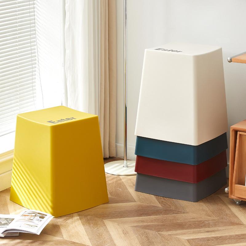 Color Keyboard Plastic Stool Creative Simple Living Room Table Foot Stool Minimalist Keyboard Glue Bench Multifunction Furniture