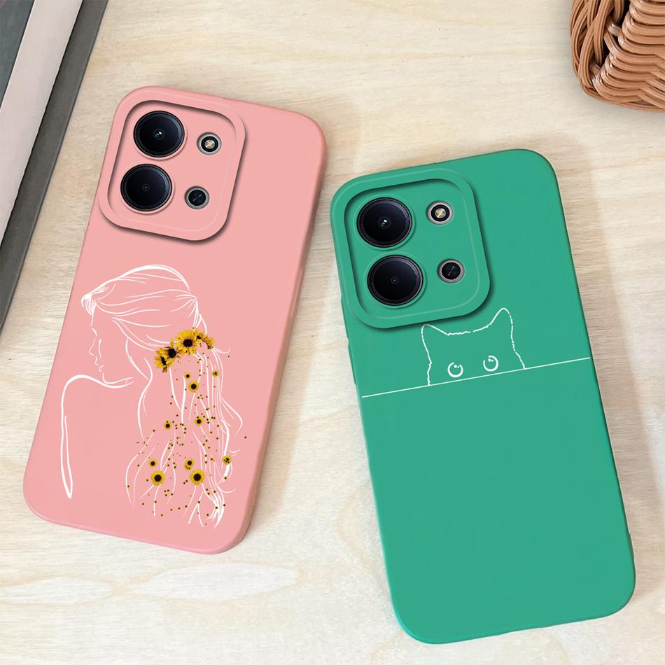 Per Custodia Redmi 15C Moda Cuore Silicone Liquido Protezione Fotocamera Cover Posteriore Per Xiaomi Redmi 15 C 4G 5G Funda Custodie Morbide per Telefono