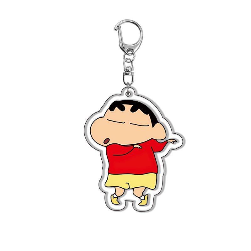 Crayon Shin-chan Acrylic Double Sided Keychain Shinnosuke Nohara Misae Nohara Cartoon Charm Anime Peripherals Cute Cartoon