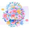 Creative Popup Daisies Paper Card Delicate Daisies Flower 3D Foldable Greeting Card for Birthdays Weddings Holiday
