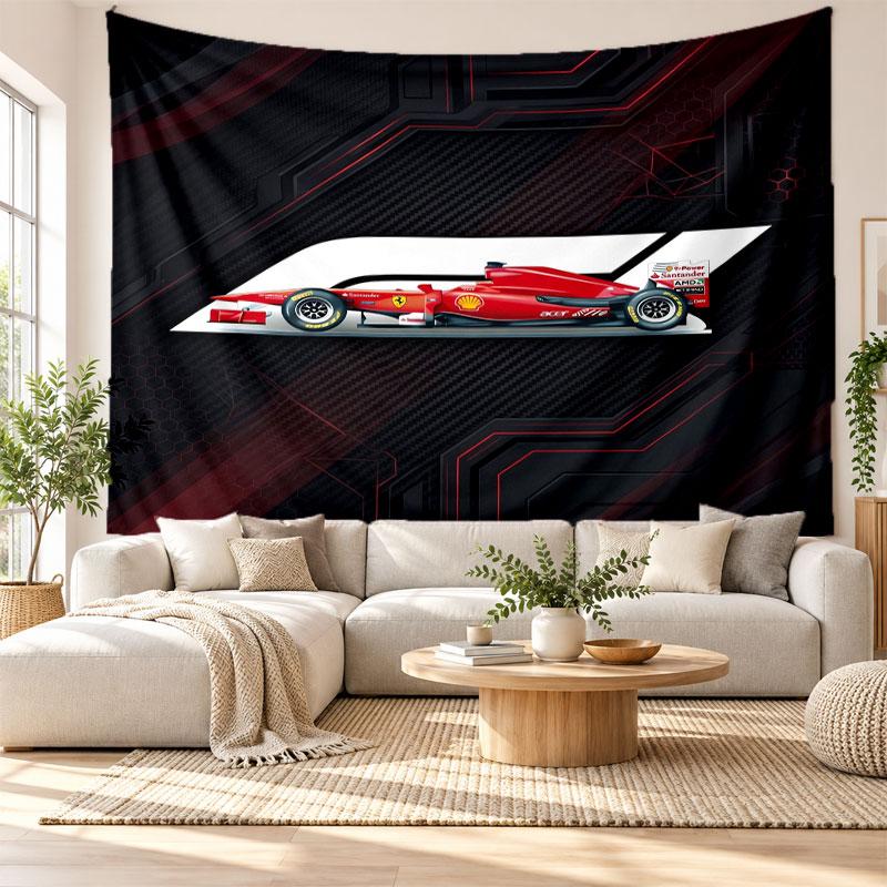 F1 Wall Tapestry, Soft Fabric Wall Hanging, Decorative Backdrop For Bedroom Home Wall Art