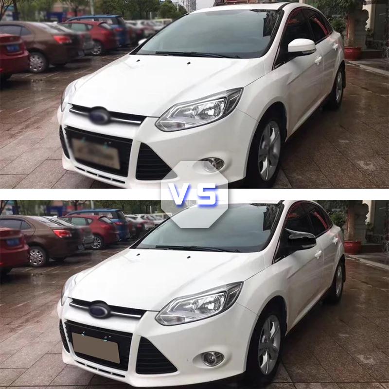 2PCS for Ford Focus MK3 2012-2018 Side Mirror Cover Caps Carbon Fiber/Glossy Black ABS Plastic OE Style Car Exterior Accessories