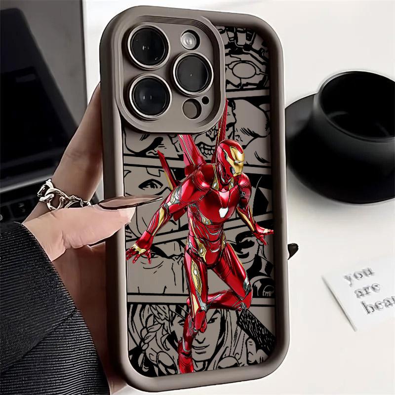 Cool Ironman Marvel Iron Man Phone Case For iPhone 17E 11 12 13 14 15 16 17 Pro Max Fundas 17 Air Plus 16e 13 Silicon Back Cover