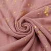 TR Cotton Meteor Hot Stamped Women's Scarf Accessories Star Gold Sparkling Scarf 1pcs