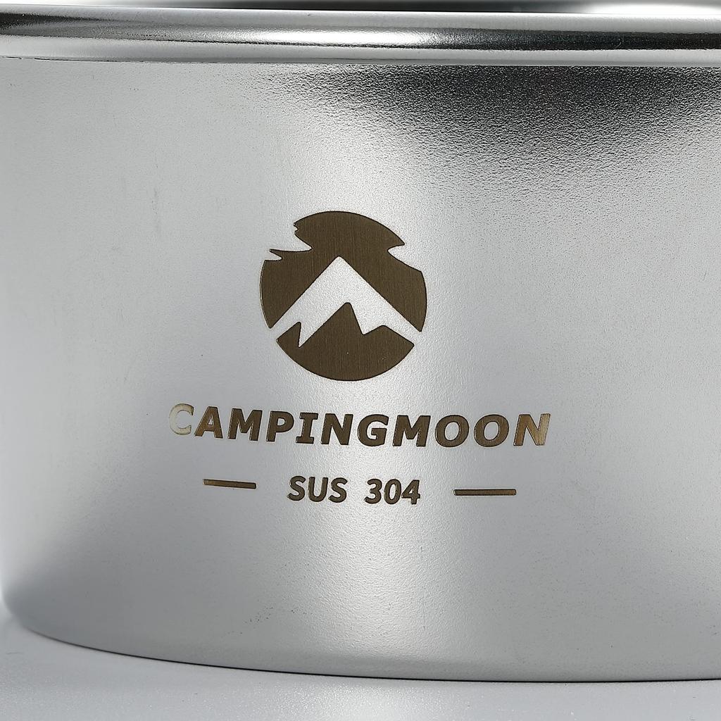 CAMPING MOON Camping Cup Stainless Steel Shella Cup with Lid Deep 360ml S360-SG-2P